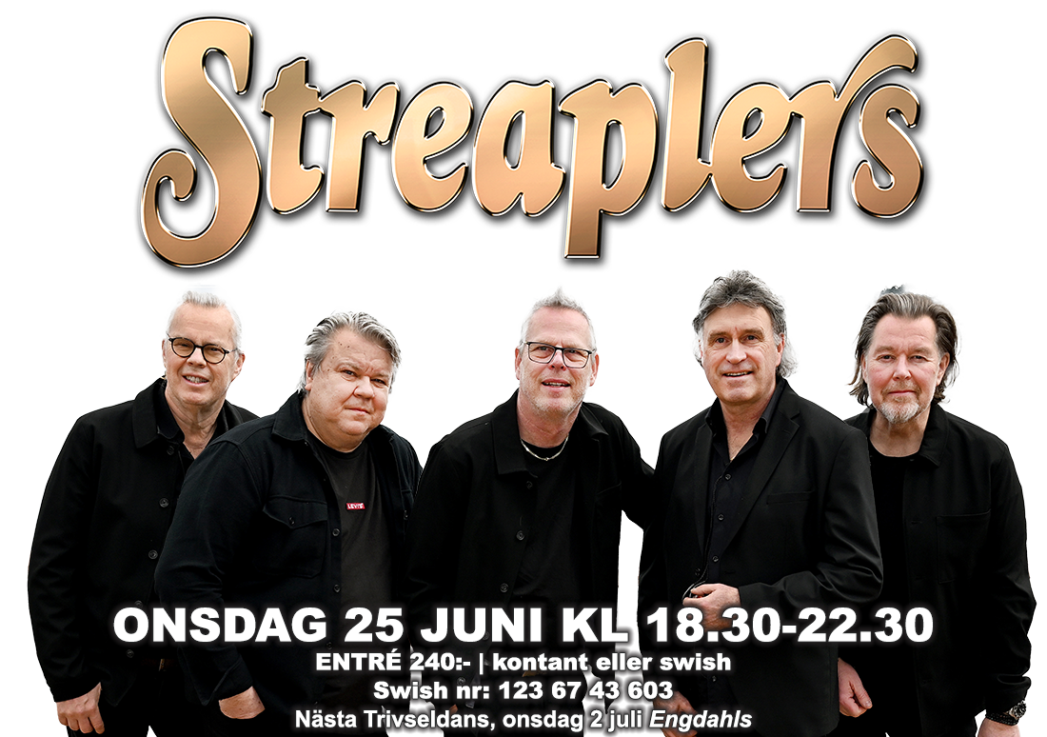 Streaplers spelar upp till dans på Lyktan 25 juni. Välkomna!